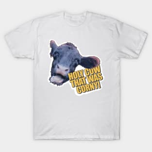 Holy Cow, That Was Corny! | Silly Cow Photo and Funny Pun T-Shirt